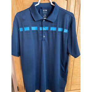 Adidas Puremotion Golf Polo Shirt Mens Medium Blue 21 x 29”